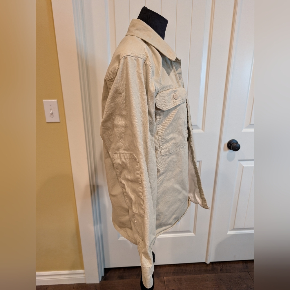 Wrangler Men's Khaki Button Down Shirt Jacket - Picture 2 of 6